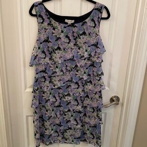 Dressbarn Lavender Purple Floral Sleeveless Dress size 12